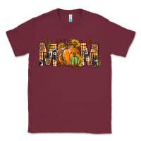 Burgundy Western Mom With Pumpkins Classic Tee - BundleAndBundleShop