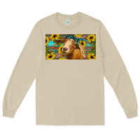 Mushroom Goat with sunflowers and leopard Long Sleeve Tee - RanaPortraitStore
