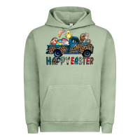 Pigment Oil Green Happy Easter truck Urban Hoodie - CowhideDigitalArt