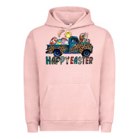 Pigment Salmon Happy Easter truck Urban Hoodie - CowhideDigitalArt