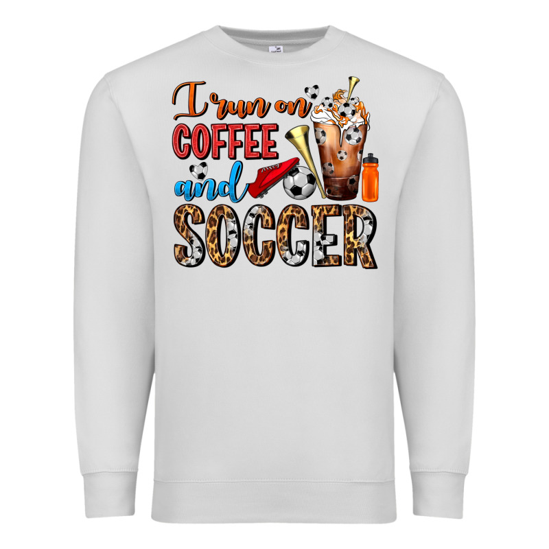 I Run On Coffee And Soccer Frappe Premium Sweatshirt by FaDigitalArtStudio | Teevron