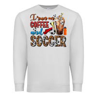 Dove Grey I Run On Coffee And Soccer Frappe Premium Sweatshirt - FaDigitalArtStudio