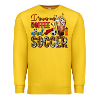 Lemon I Run On Coffee And Soccer Frappe Premium Sweatshirt - FaDigitalArtStudio