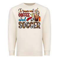 Sandshell I Run On Coffee And Soccer Frappe Premium Sweatshirt - FaDigitalArtStudio