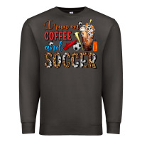 Smoke I Run On Coffee And Soccer Frappe Premium Sweatshirt - FaDigitalArtStudio