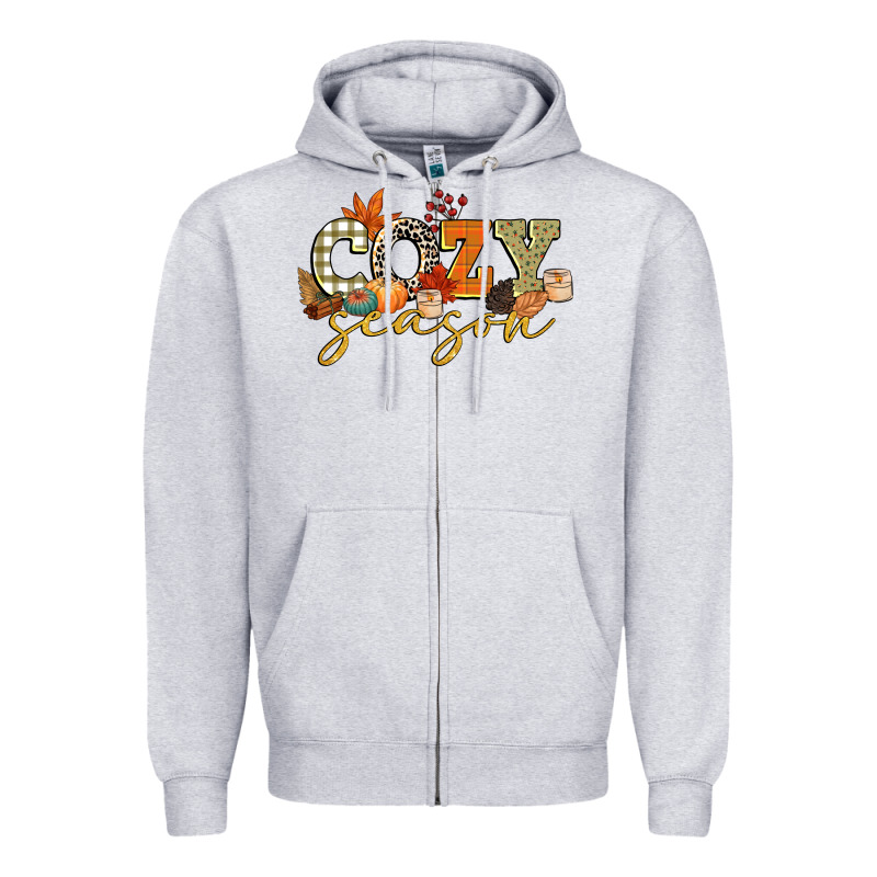 Cozy Season Zipper Hoodie by CowGirlArtShop | Teevron