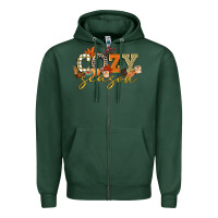 Sports Green cozy season Zipper Hoodie - CowGirlArtShop