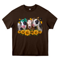Chocolate Brown sunflower heifers Heavy Core Tee - Jasminsmagicworld