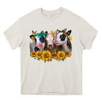 Cream sunflower heifers Heavy Core Tee - Jasminsmagicworld
