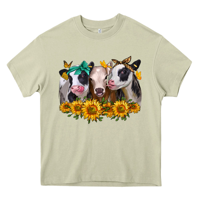 Sunflower Heifers Heavy Core Tee by Jasminsmagicworld | Teevron