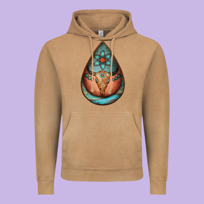 Teardrop Tooled Leather Bullskull Earrings Vintage Hoodie Designed By Jasminsmagicworld