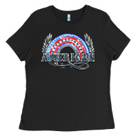 Black American rainbow Ladies Tee - NancyCooperArtShop
