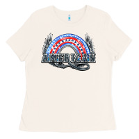 Bone American rainbow Ladies Tee - NancyCooperArtShop