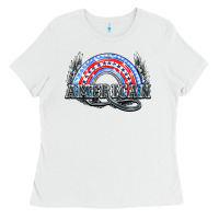 White American rainbow Ladies Tee - NancyCooperArtShop