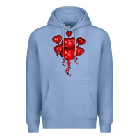 Colony Blue heart balloons olivia Premium Hoodie - OliviaCreatesArt