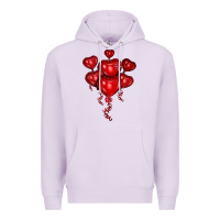Lilac heart balloons olivia Premium Hoodie - OliviaCreatesArt