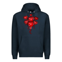 Navy heart balloons olivia Premium Hoodie - OliviaCreatesArt