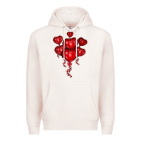 Pale Pink heart balloons olivia Premium Hoodie - OliviaCreatesArt
