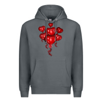 Rock heart balloons olivia Premium Hoodie - OliviaCreatesArt