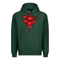 Sports Green heart balloons olivia Premium Hoodie - OliviaCreatesArt