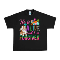 Black He Is Alive And I'm Forgiven Urban Heavy Tee - BundleAndBundleShop