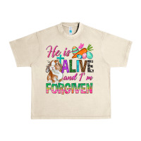 Sandshell He Is Alive And I'm Forgiven Urban Heavy Tee - BundleAndBundleShop