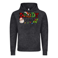 Vintage Black Daddy Claus Santa Christmas lights and holly Vintage Hoodie - NancyCooperArtShop