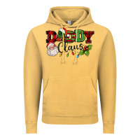 Vintage Mustard Daddy Claus Santa Christmas lights and holly Vintage Hoodie - NancyCooperArtShop