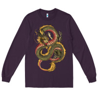 Plum green and yellow dragon Long Sleeve Tee - RanaPortraitStore