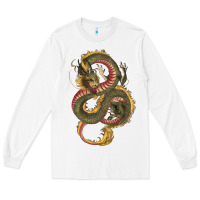 White green and yellow dragon Long Sleeve Tee - RanaPortraitStore