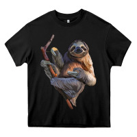 Black Sloth Heavy Core Tee - LillyAllenDesigns