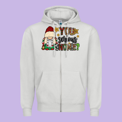 You Serious Gnomie Zipper Hoodie Designed By Cowgirlartshop