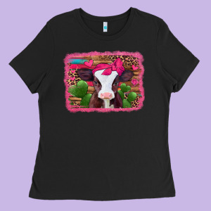 Valentines Day Baby Calf Ladies Tee Designed By Jasminsmagicworld