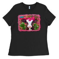 Black valentines day baby calf Ladies Tee - Jasminsmagicworld