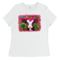 White valentines day baby calf Ladies Tee - Jasminsmagicworld