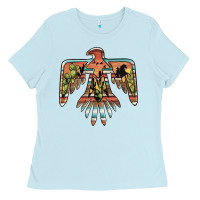 Baby Blue desert thunderbird Ladies Tee - BarkalooDesign