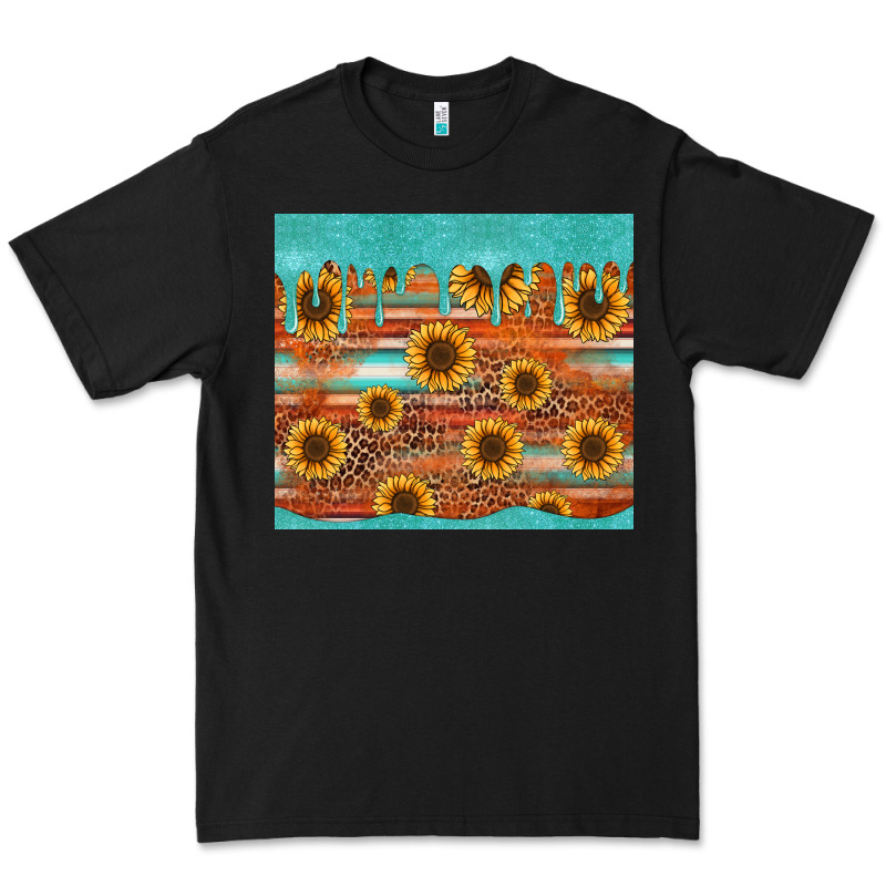 Turquoise Leopard Distressed Serape Background Tumbler Premium Tee by Jasminsmagicworld | Teevron