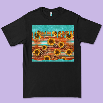 Turquoise Leopard Distressed Serape Background Tumbler Premium Tee Designed By Jasminsmagicworld