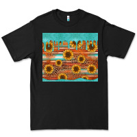 Black turquoise leopard distressed serape background tumbler Premium Tee - Jasminsmagicworld