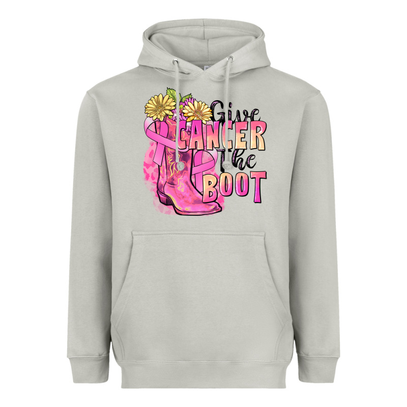 Give Cancer The Boot Heavyweight Hoodie by FaDigitalArtStudio | Teevron
