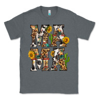 Charcoal Heather Western Mama With Sunflowers Classic Tee - BundleAndBundleShop