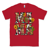 Red Western Mama With Sunflowers Classic Tee - BundleAndBundleShop