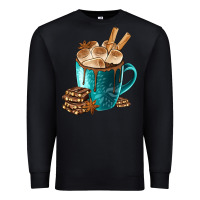 Black Chocolate And Coffee Premium Sweatshirt - FaDigitalArtStudio