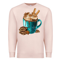 Pale Pink Chocolate And Coffee Premium Sweatshirt - FaDigitalArtStudio