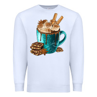 White Chocolate And Coffee Premium Sweatshirt - FaDigitalArtStudio