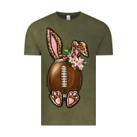 Vintage Olive American Football Easter Bunny Vintage Tee - BundleAndBundleShop