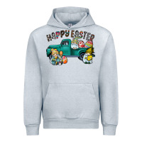 Heather Grey Happy Easter truck Urban Hoodie - CowhideDigitalArt
