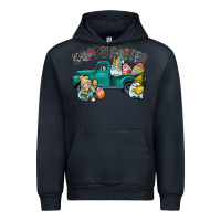Navy Happy Easter truck Urban Hoodie - CowhideDigitalArt