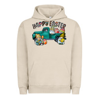 Pigment French Oak Happy Easter truck Urban Hoodie - CowhideDigitalArt