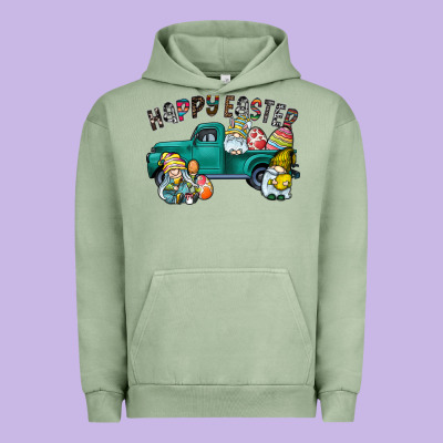 Happy Easter Truck Urban Hoodie Designed By Cowhidedigitalart